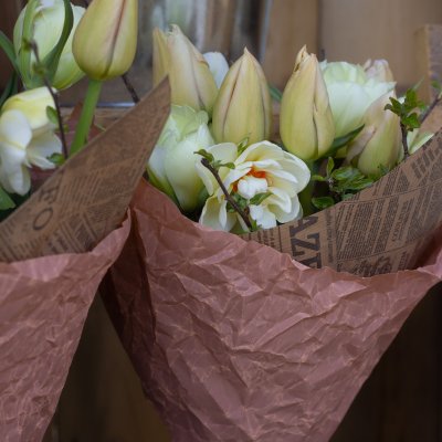 Zoom bild av Vaxat kraftpapper Blompapper Natur