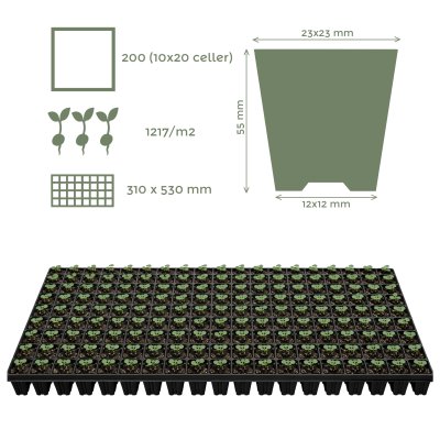 Zoom bild av Pluggrätte Quickpot 200 celler