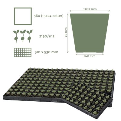 Zoom bild av Pluggbrätte Quickpot 360 celler (delbart 9x40 celler)